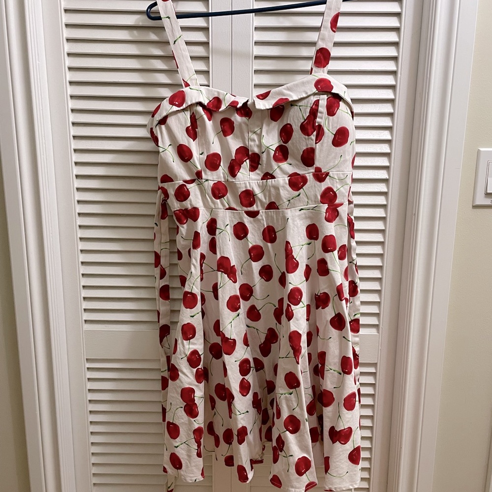 Cherry print sundress. 2x but fits like 16.